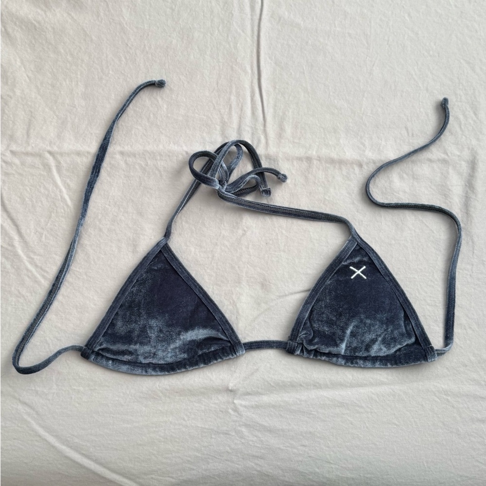 Boutine LA Sky Velvet Blue Bikini Top II